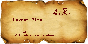 Lakner Rita névjegykártya